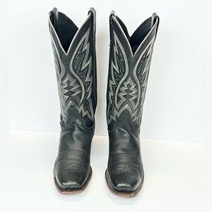 Justin Boots Womens Size 9.5B QUINLAN BRL440 Black Leather Handcrafted USA